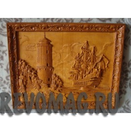 Резное панно "Маяк" Резное панно "Маяк"