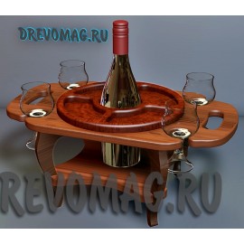 Винный столик на 4 бокала
