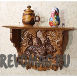 Полка с вешалкой - зайцы