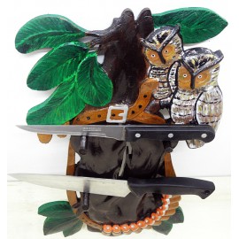 Подставка для ножей Совы и патроны Подставка для ножей Совы и патроны