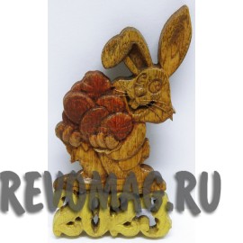 Магнит Заяц с подарками 2023 год