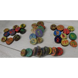 Рунические кулоны с защитными формулами на охрану 10 штук с дырочками для шнурочка