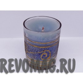 Свеча синяя с белым от негатива в семье 