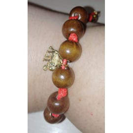 Оберег браслет защитный "Денежный слоник с красной ниткой"