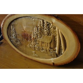 Панно "Домик в лесу"