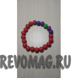 Оберег матовый с красным