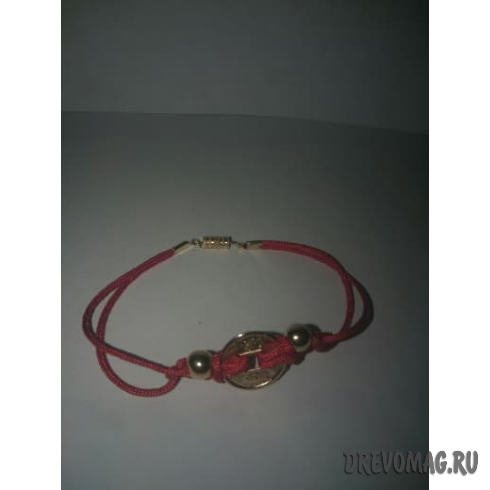 Браслет-оберег "Золотая монетка"