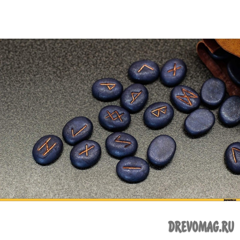 Рунический глиняный набор "Синий камень"