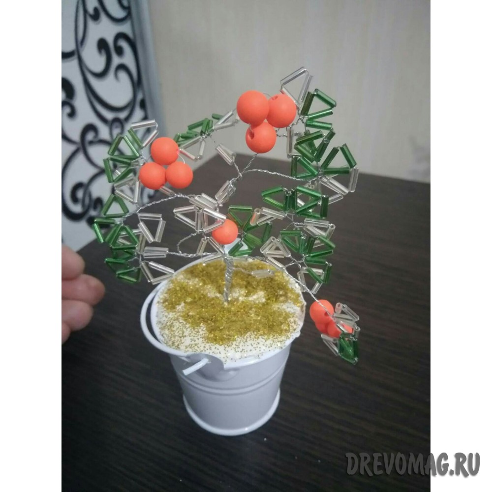 Дерево Денежное Маленькое Талисман В Ведёрке "Мандаринка"