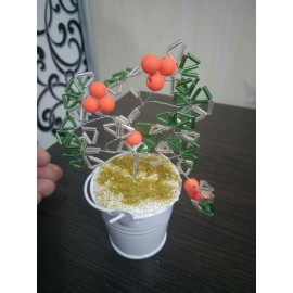 Дерево Денежное Маленькое Талисман В Ведёрке "Мандаринка"